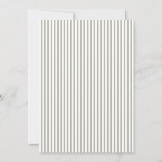 セージ植物性ヴィンテージベビーシャワー 招待状 (裏面)