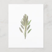 セージ植物植物植物植物の緑の紙シート (正面)