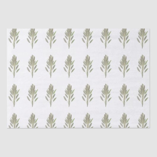 セージ植物植物植物植物植物植物緑色水彩色 薄葉紙 (正面)