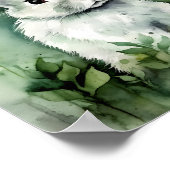 セージ水カラーベビーバニー ポスター (角)