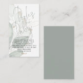 セージ水彩の紅葉のベビー エンクロージャーカード (正面/裏面)