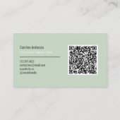 セージ灰色 名刺 (裏面)