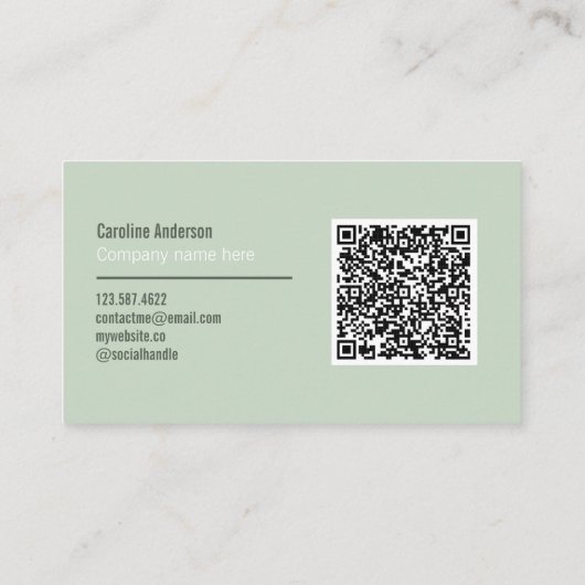 セージ灰色 名刺 (裏面)