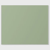 セージ無地のグリーンカラーシンプルトレンディーモダン ラッピングペーパー (フラット)
