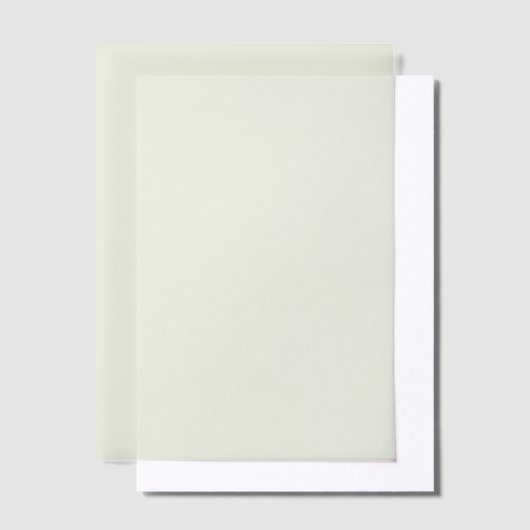 セージ無地のグリーン結婚カラーズライナー ベラム紙招待状