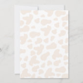 セージ男女兼用グリーンハイランド牛の赤ちゃんシャワー 招待状 (裏面)