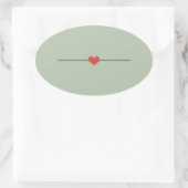 セージ空白のグリーン独自の 楕円形シール (バッグ)