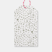 セージ紙吹雪水色ドットギフトラベル ギフトタグ (裏面)