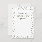 セージ紙吹雪水色ドットサンキューカード サンキューカード (裏面)