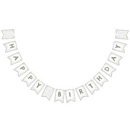 セージ紙吹雪水色ドットバンティングフラグ バンティングフラッグ