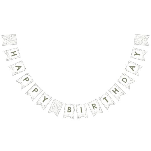 セージ紙吹雪水色ドットバンティングフラグ バンティングフラッグ (全)