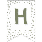 セージ紙吹雪水色ドットバンティングフラグ バンティングフラッグ (第2の旗)