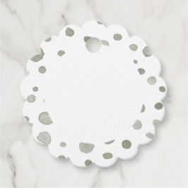 セージ紙吹雪水色ドットメッセージカード フェイバータグ