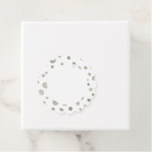 セージ紙吹雪水色ドットメッセージカード フェイバータグ (インサイチュ)