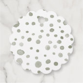 セージ紙吹雪水色ドットメッセージカード フェイバータグ (裏面)