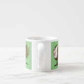 セージ素晴らしグロ鳥の漫画イラストレーション エスプレッソカップ (裏面)