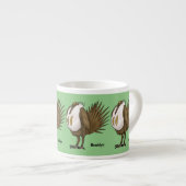 セージ素晴らしグロ鳥の漫画イラストレーション エスプレッソカップ (正面右)