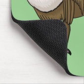 セージ素晴らしグロ鳥の漫画イラストレーション マウスパッド (コーナー)