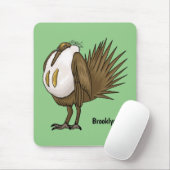 セージ素晴らしグロ鳥の漫画イラストレーション マウスパッド (マウス)