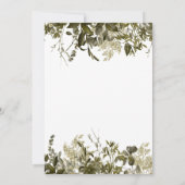 セージ素朴グリーナリーフレームブライダルブランチ 招待状 (裏面)