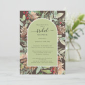 セージ素朴グリーンカップルズブライダルシャワー 招待状 (スタンド正面)