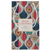 セージ素朴グリーンクリスマスオーナメント スモールペーパーバッグ (裏面)