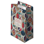 セージ素朴グリーンクリスマスオーナメント スモールペーパーバッグ (正面アングル)