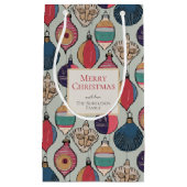 セージ素朴グリーンクリスマスオーナメント スモールペーパーバッグ (正面)