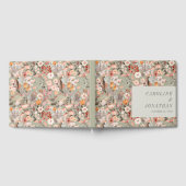 セージ素朴グリーントープフローラボホカスタムウェディング ゲストブック (全面)