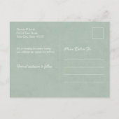 セージ素朴グリーンホワイトウェスタン動揺してヴィンテージ ポストカード (裏面)