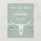 セージ素朴グリーンホワイトウェスタン動揺してヴィンテージ ポストカード (正面)