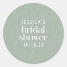 セージ素朴グリーンボタニカルフローラブライダルシャワー