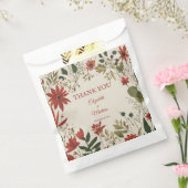 セージ素朴グリーン&バーガンディーレッドフローラ秋 フェイバーバッグ (封をした状態)