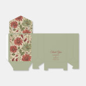 セージ素朴グリーン&バーガンディーレッドフローラ秋 フェイバーボックス (折り畳みなし)