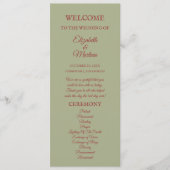 セージ素朴グリーン&バーガンディーレッドフローラ秋 プログラム (正面)