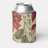 セージ素朴グリーン&バーガンディーレッドフローラ秋 缶クーラー (缶裏面)