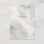 セージ素朴グリーン、ピンクフローラアー結婚チの詳細 エンクロージャーカード (裏面)