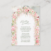 セージ素朴グリーン、ピンクフローラアー結婚チの詳細 エンクロージャーカード (正面)