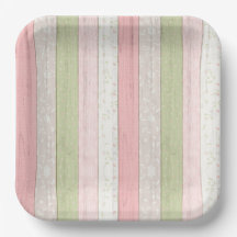 セージ素朴グリーン&ピンクフローラウッドコテージシック