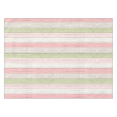 セージ素朴グリーン&ピンクフローラウッドベビーシャワー テーブルクロス (正面(横))