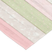 セージ素朴グリーン&ピンクフローラウッドベビーシャワー テーブルクロス (アングル)