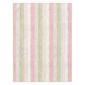 セージ素朴グリーン&ピンクフローラウッドベビーシャワー テーブルクロス (正面)