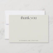 セージ素朴トープフローラボホカスタムウェディング サンキューカード (正面)