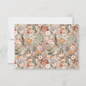 セージ素朴トープフローラボホカスタムウェディング サンキューカード (裏面)