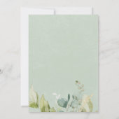 セージ素朴ナチュラルグリーンブライダルブランチ 招待状 (裏面)