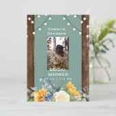 セージ素朴ヒマワリブライダルシャワー 招待状 (スタンド正面)