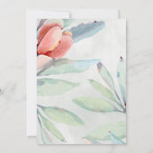 セージ素朴ピーチ多肉質ボホブライダルシャワー 招待状 (裏面)