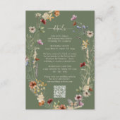 セージ素朴ボホワイルドフラワーエンクロージャカード エンクロージャーカード (正面)