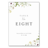 セージ素朴ワルドフラワー結婚ボホのテーブル番号 テーブルナンバー (裏面)