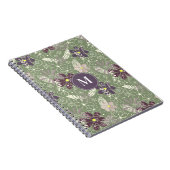 セージ紫の梅薄紫羽花 ノートブック (右側)